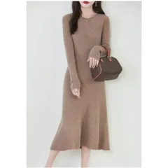 Đầm Len Dáng Dài Cổ Tròn Ôm Body Nhẹ Nhàng Cho Nữ VL02
