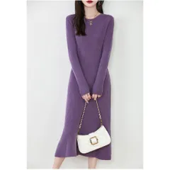 Đầm Len Dáng Dài Cổ Tròn Ôm Body Nhẹ Nhàng Cho Nữ VL02