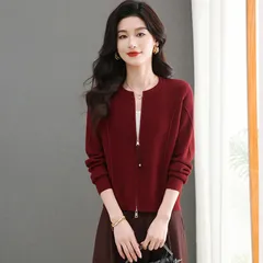 Áo Len Cardigan Khoác Ngoài Dáng Rộng Dày Dặn Thu Đông Cho Nữ AL118