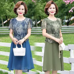 Đầm Voan Giả Hai Mảnh Trung Niên Nhẹ Nhàng VH166