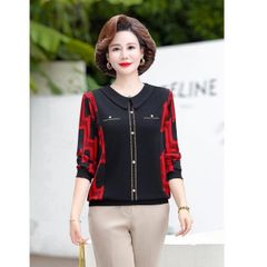 Áo Thun Dài Tay Thu Đông Lịch Sự Trung Niên SM89