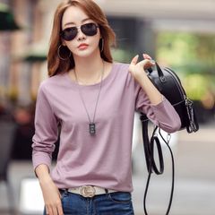 Áo Thun Cotton Dài Tay Khí Chất Nữ SM94