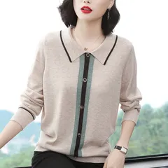 Áo Len Dệt Kim Cổ POLO Cho Nữ AL21