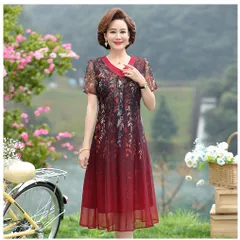 Đầm Trung Niên Che Bụng Dự Tiệc Sang Chảnh VH68