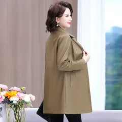 (THANH LÝ HÀNG LẺ SIZE) Áo Khoác Da Dài Vừa Cho Mẹ KD12