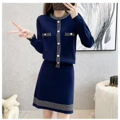 Set Đầm Len Dệt Kim Thời Trang Cao Cấp AL58