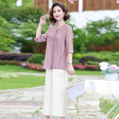 Áo Sơ Mi Mùa Hè Mềm Mát Lịch Sự Cho Mẹ SM84