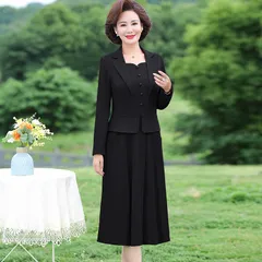 Đầm Dài Tay Cổ Vest Nữ Tính Của Mẹ  VH14
