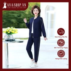 Bộ Thể Thao Dệt Kim Thời Thượng Cho Mẹ Trung Niên AB01