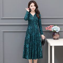 Đầm Hoa Dài Che Bụng Cổ V Thanh Lịch Cho Mẹ VH17