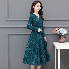 Đầm Hoa Dài Che Bụng Cổ V Thanh Lịch Cho Mẹ VH17