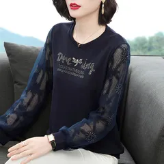 Áo Thun Ren Mùa Xuân Sành Điệu Cho Mẹ SM111