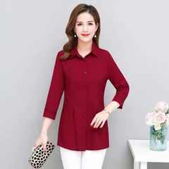 (THANH LÝ) Áo Sơ Mi Cotton Trung Niên Mềm Đẹp Cho Mẹ Béo SM16
