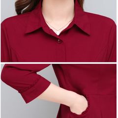 (THANH LÝ) Áo Sơ Mi Cotton Trung Niên Mềm Đẹp Cho Mẹ Béo SM16