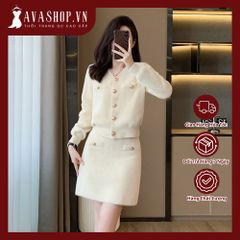 Set Đầm Len Lông Cừu Mềm Đẹp Sang Chảnh AL94