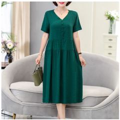 Đầm Trung Niên Lụa Cotton Mềm Mát VH46