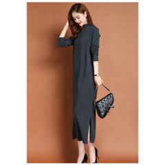 Đầm Len Dáng Dài Cổ Lọ Basic Thanh Lịch VH69