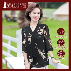 Áo Thun Voan Hoa Cho Mẹ Béo SM82