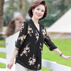 Áo Thun Voan Hoa Cho Mẹ Béo SM82