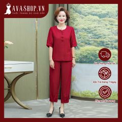 Bộ Đồ Trung Niên Thời Trang Dạo Phố Thanh Lịch AB02