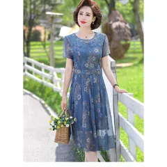 Đầm Hoa Trung Niên Lịch Sự VH28