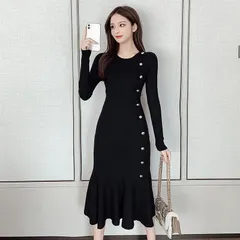 Đầm Len Dáng Ôm Đuôi Cá Cho Nữ AL71
