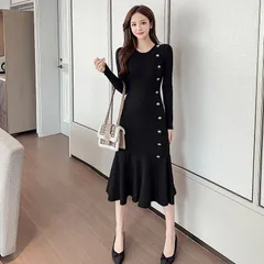 Đầm Len Dáng Ôm Đuôi Cá Cho Nữ AL71
