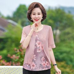 Áo Thun Voan Hoa Trung Niên Mềm Đẹp Cho Mẹ SM46