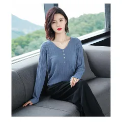 Áo Len Lụa Mỏng Dệt Kim Giản Dị AL10