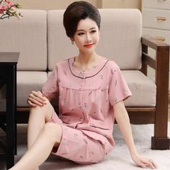 Bộ Đồ Ngủ Ngắn Tay Bằng Cotton Cho Mẹ AB03