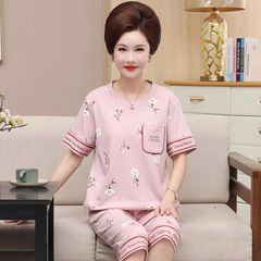 Bộ Đồ Ngủ Ngắn Tay Bằng Cotton Cho Mẹ AB03