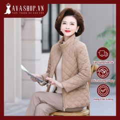 Áo Khoác Bông Dáng Ngắn Lót Lông Cừu Mùa Đông Cho Mẹ AK08