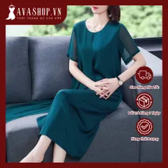 Đầm Lụa Trung Niên Cách Tân Sang Trọng VH53