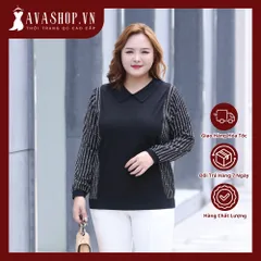 Áo Thun Dài Tay Lịch Sự Cho Mẹ Béo SM03