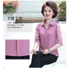 Bộ Đồ Trung Niên Tay Lỡ Phối Ren Sang Trọng AB12