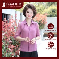 Bộ Đồ Trung Niên Tay Lỡ Phối Ren Sang Trọng AB12