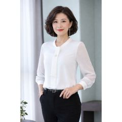 (THANH LÝ) Áo Sơ Mi Công Sở Trắng Dài Tay Ngọt Ngào SM45