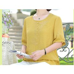 (THANH LÝ) Áo Thun Kiểu Trung Niên Lanh Cottton Mềm Mát SM48