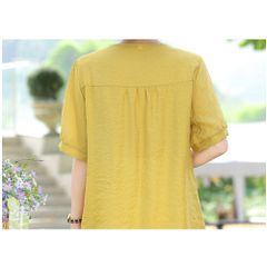 (THANH LÝ) Áo Thun Kiểu Trung Niên Lanh Cottton Mềm Mát SM48