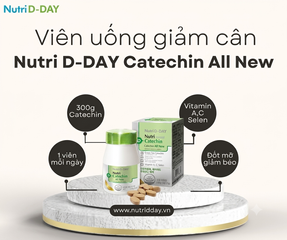 (Hàn Quốc) Viên Hỗ Trợ Giảm Cân Chiết Xuất Trà Xanh Nutri D-Day Catechin Kiểm Soát Cân Nặng Giảm Mỡ  Cho Vóc Dáng Thon Gọn