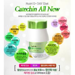 (Hàn Quốc) Viên Hỗ Trợ Giảm Cân Chiết Xuất Trà Xanh Nutri D-Day Catechin Kiểm Soát Cân Nặng Giảm Mỡ  Cho Vóc Dáng Thon Gọn