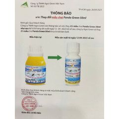 Thuốc diệt rệp giường FENDO GREEN 100 SC phụ gia từ vương quốc Bỉ xuất xứ Việt Nam chai 50ml