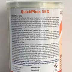 Thuốc xông mọt nông sản QUICKPHOS 56% tiêu diệt mọt gạo, lúa, thóc xuất xứ Ấn Độ lon 16 tuýp 20 viên