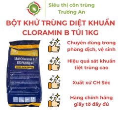 Bột khử trùng diệt khuẩn CLORAMIN B vệ sinh nhà cửa chuồng trại phòng dịch xuất xứ CH Séc túi 1kg