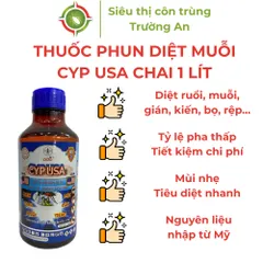 Thuốc phun diệt muỗi, côn trùng CYP USA tồn lưu lâu không ảnh hưởng môi trường chai 1 lít