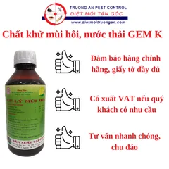 Thuốc xử lí mùi hôi, nước thải GEM K, chuyên xử lí cống rãnh gia đình, chuồng trại, xuất xứ Việt Nam, chai 1 lít 769385
