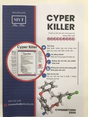 Thuốc diệt Mạt gà CYPER KILLER, ngoài ra còn tiêu diệt các loại côn trùng khác trong chăn nuôi (ruồi, nhặng, ve, rận, gián, kiến,...), xuất xứ Hàn Quốc.