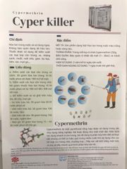 Thuốc diệt Mạt gà CYPER KILLER, ngoài ra còn tiêu diệt các loại côn trùng khác trong chăn nuôi (ruồi, nhặng, ve, rận, gián, kiến,...), xuất xứ Hàn Quốc.