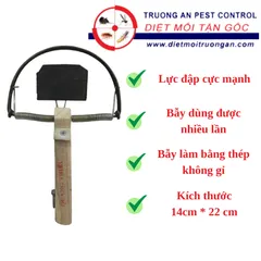 Bẫy chuột bán nguyệt, bẫy ông Thiều (Vua diệt chuột), lực đập cực mạnh, dùng được nhiều lần, nguyên liệu thép