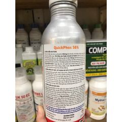 Sản phẩm khử trùng, diệt mọt nông sản Quickphos 56% xuất xứ Ấn Độ. Chai nhôm 1 Kg gồm 334 viên, mỗi viên 3g. 769391